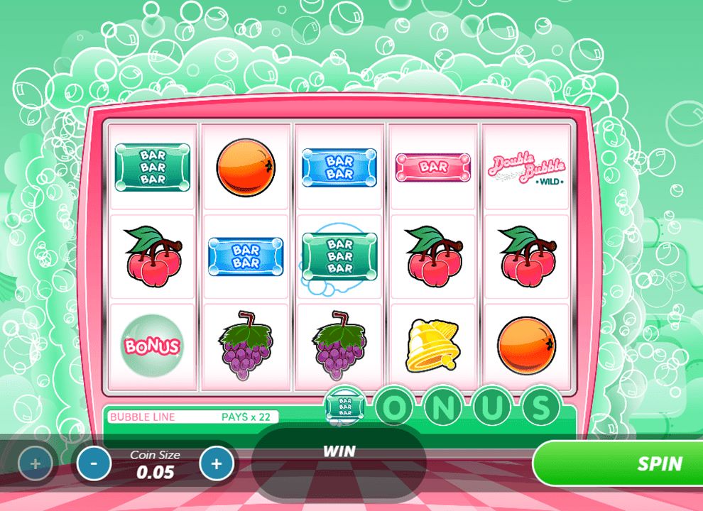 Screenshot of the online slot game Double Bubble by Aristocrat, available to play at the best UK casino sites.