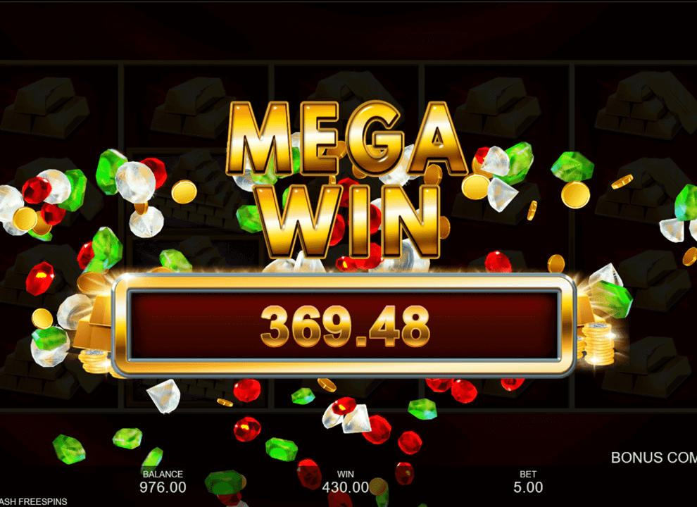 Screenshot of a big win on the online slot game Gold Cash Free Spins by Inspired Gaming, available to play at the best UK casino sites.